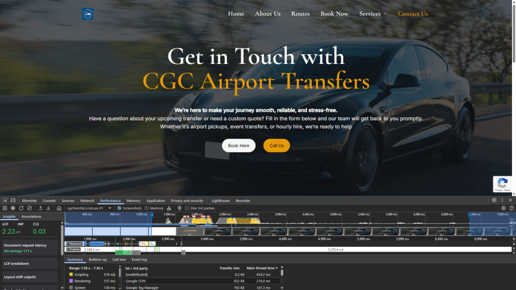 CGC Airport Transfers - Performance