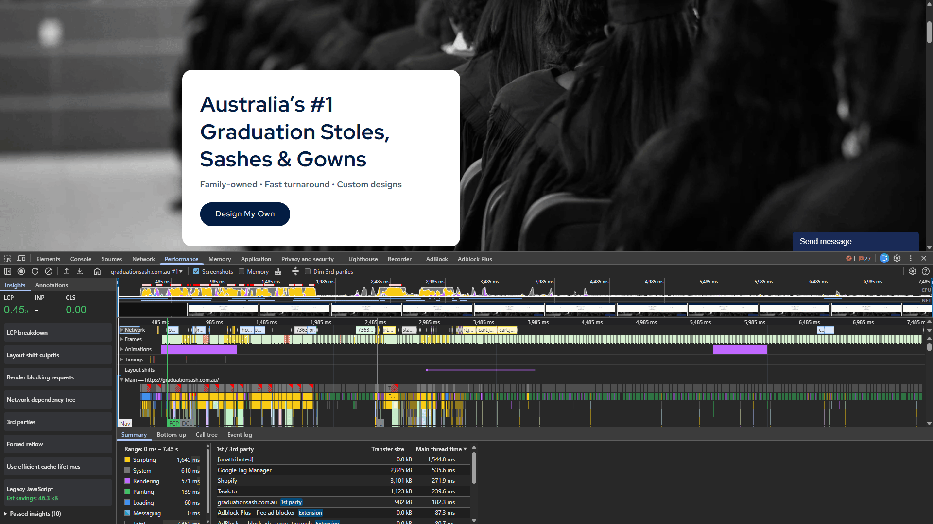 Graduation Sash Australia – Caso Práctico Shopify eCommerce