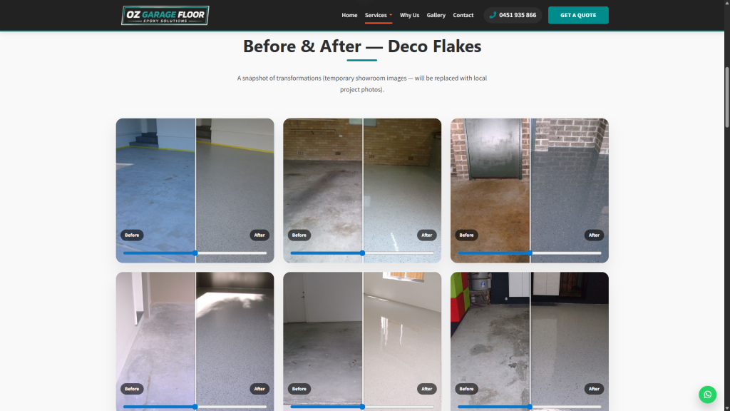 OZ Garage Floor - Work