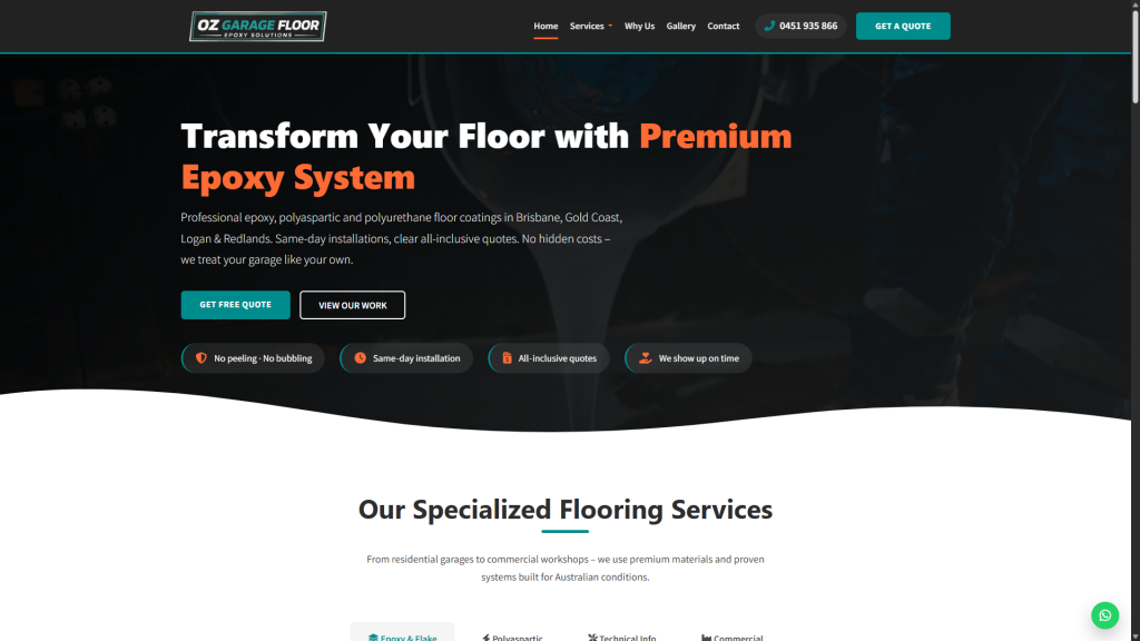 OZ Garage Floor - Website