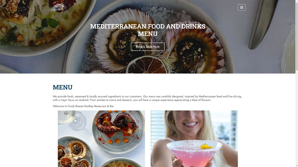 Menu presentation