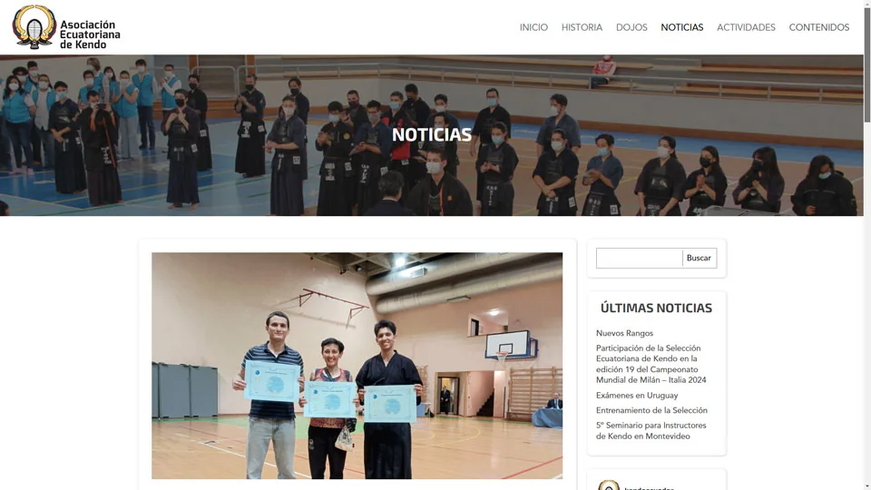 Kendo Ecuador website content